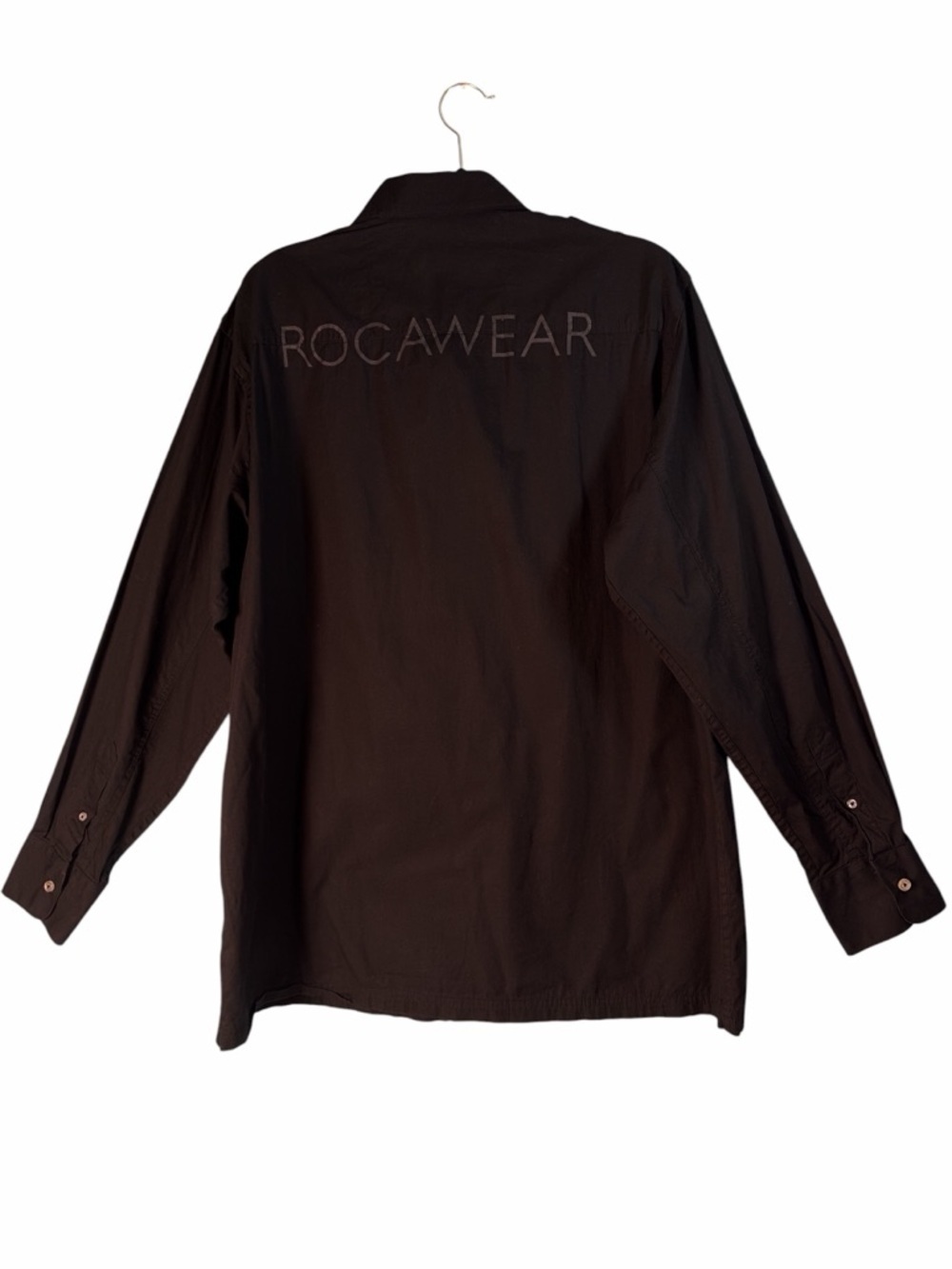 Roca Wear Men's Western Shirt Button Down Black Xl Long Sleeve View 4
